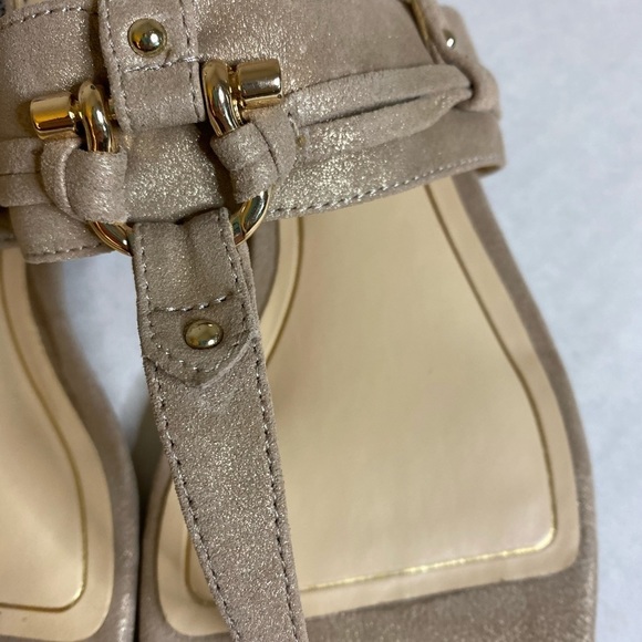 Alex Marie gold leather sandals sz 7 NWOT - Picture 2 of 7